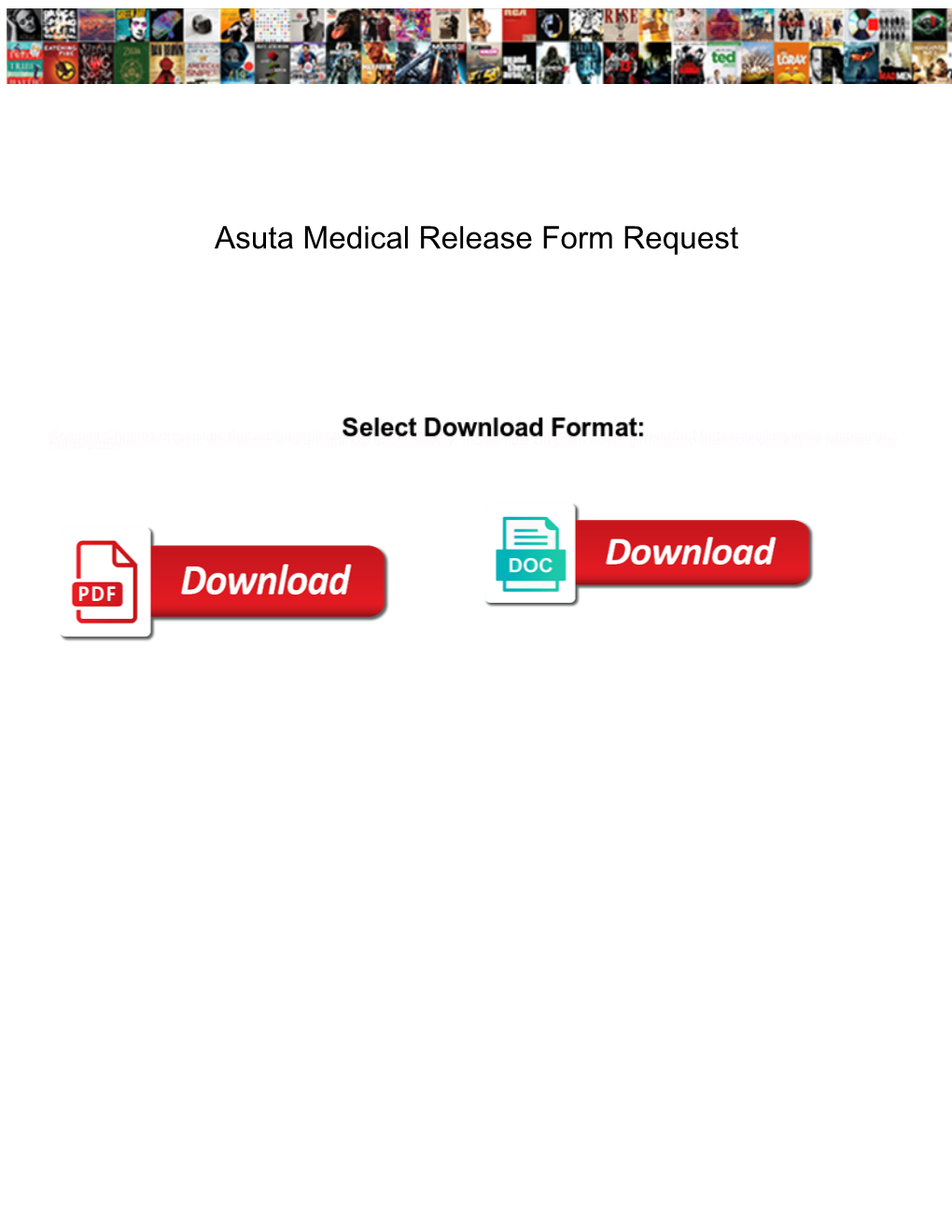 Asuta Medical Release Form Request