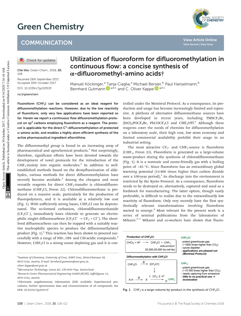 Utilization of Fluoroform for Difluoromethylation in Continuous