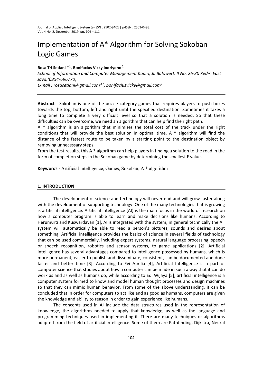 Implementation of A* Algorithm for Solving Sokoban Logic Games