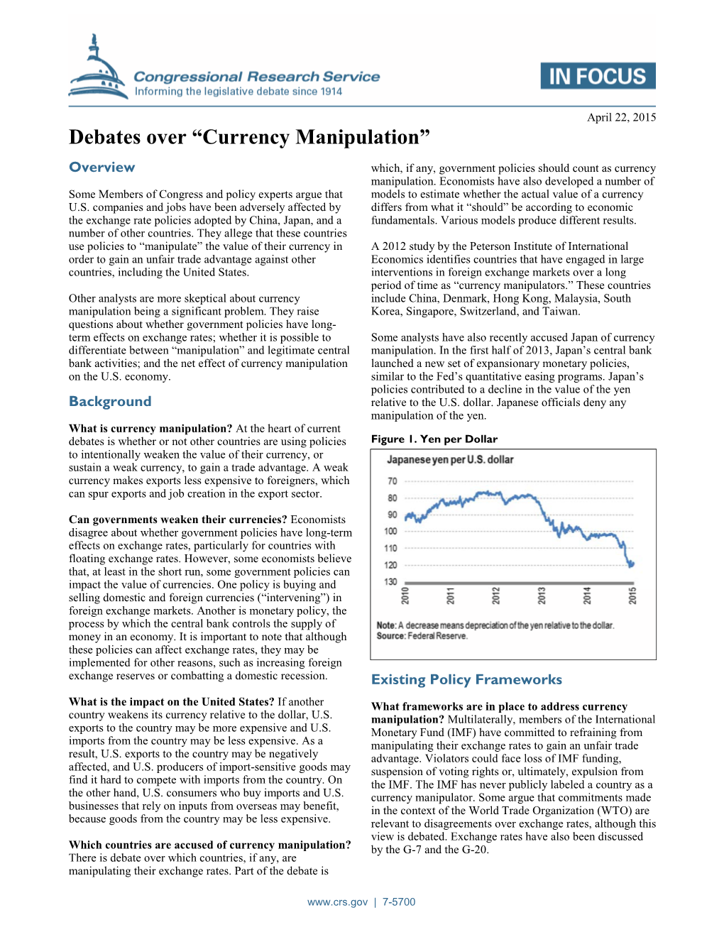 Currency Manipulation”