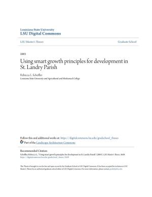 Using Smart Growth Principles for Development in St. Landry Parish Rebecca L
