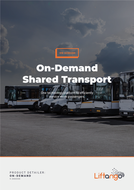 On-Demand Shared Transport