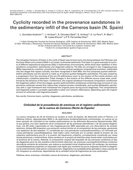 Cyclicity Recorded in the Provenance Sandstones in the Sedimentary Infill of the Cameros Basin (N