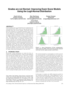 Improving Exam Score Models Using the Logit-Normal Distribution