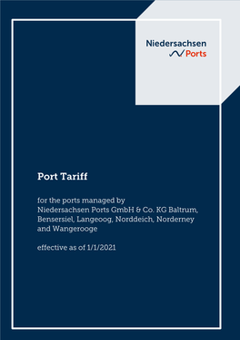 Port Tariff Norden