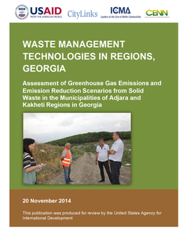Waste Management Technologies in Regions, Georgia