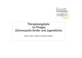 Therapie Für Kinder Und Jugendlichen Pinzgau