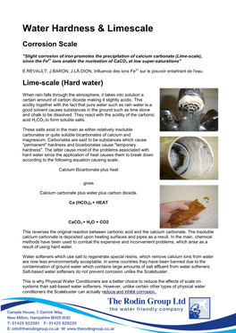 Water Hardness & Limescale
