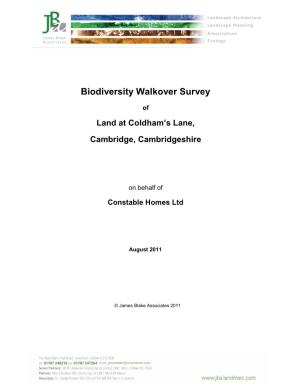 Biodiversity Walkover Survey