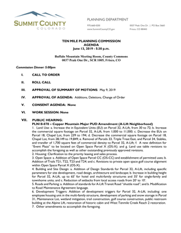 Ten Mile Planning Commission Meeting Packet 6.13.19