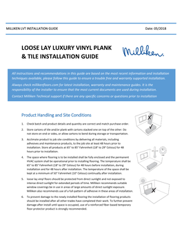 Loose Lay Luxury Vinyl Plank & Tile Installation Guide I