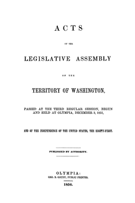 Legislative Assembly Territory of Washington