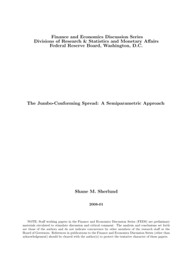 The Jumbo-Conforming Spread: a Semiparametric Approach