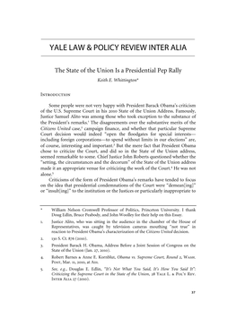 Yale Law & Policy Review Inter Alia