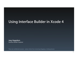 302 Using Interface Builder in Xcode 4 Final DDF
