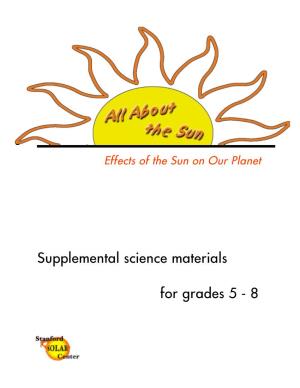 Supplemental Science Materials for Grades 5
