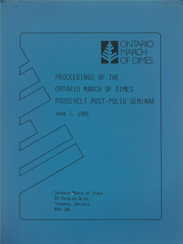 Proceedings of the Ontario March of Dimes Roosevelt Post