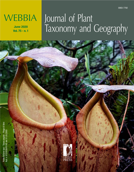 WEBBIA Journal of Plant Taxonomy and Geography