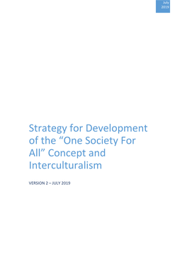 2019 Strategy for Development Of
