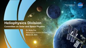 Heliophysics Division Committee on Solar and Space Physics