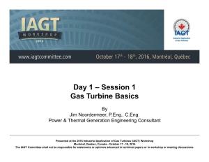 Day 1 – Session 1 Gas Turbine Basics