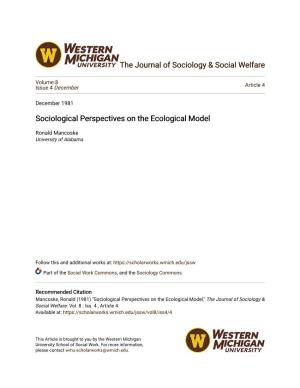 Sociological Perspectives on the Ecological Model