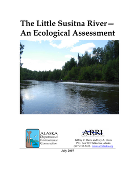 The Little Susitna River— an Ecological Assessment