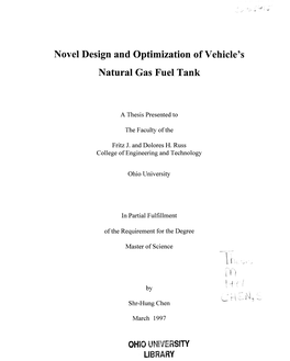 Novel Design and Optimization of Vehicle's Natural Gas Fuel Tank