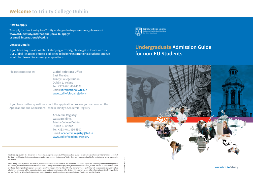 Undergraduate Admission Guide for Non-EU Students