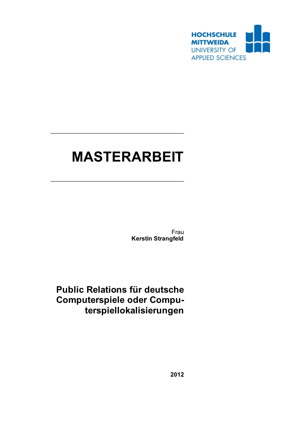 Masterarbeit