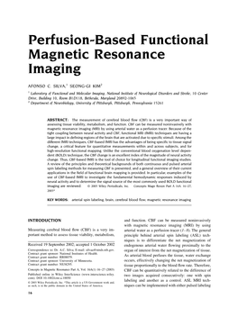 Perfusion-Based Functional Magnetic Resonance Imaging