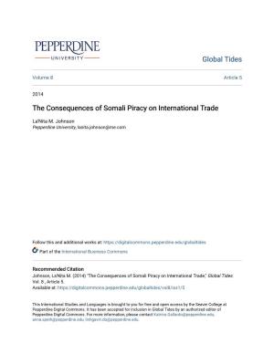 The Consequences of Somali Piracy on International Trade