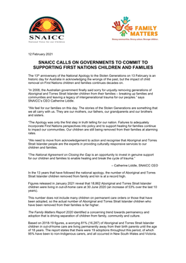 Snaicc Calls on Governments to Commit to Supporting First Nations Children and Families