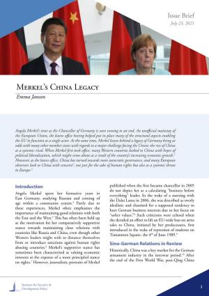 Merkel's China Legacy
