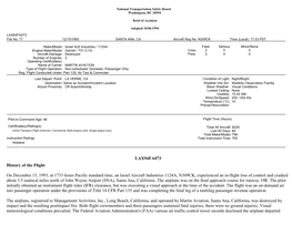 LAX94FA073 History of the Flight on December 15, 1993, At