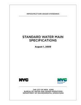 Standard Water Main Specifications