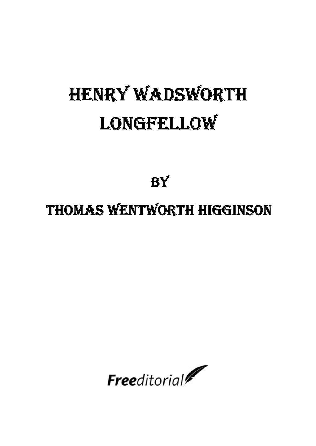 Henry Wadsworth Longfellow