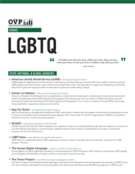 OVP Issues LGBTQ 071717