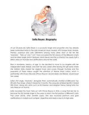 Sofia Reyes- Biography