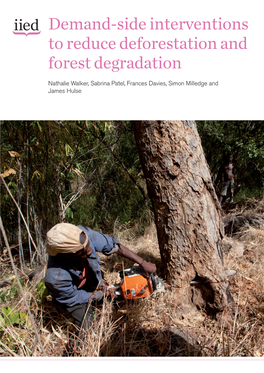 Demand-Side Interventions to Reduce Deforestation and Forest Degradation