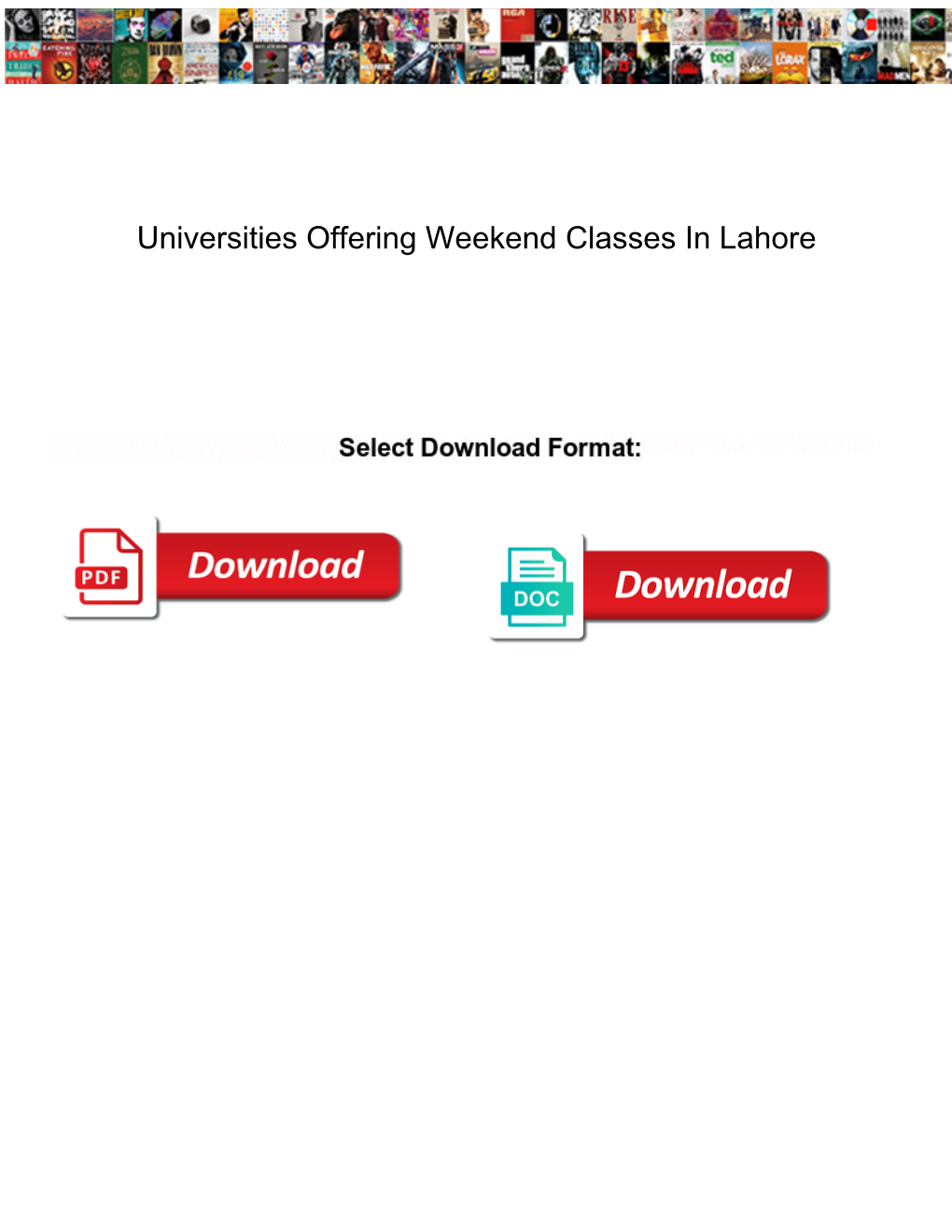 Universities Offering Weekend Classes in Lahore