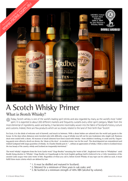 A Scotch Whisky Primer
