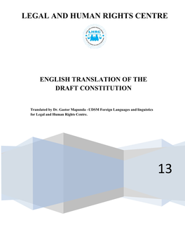English Translation of the Draft Constitution