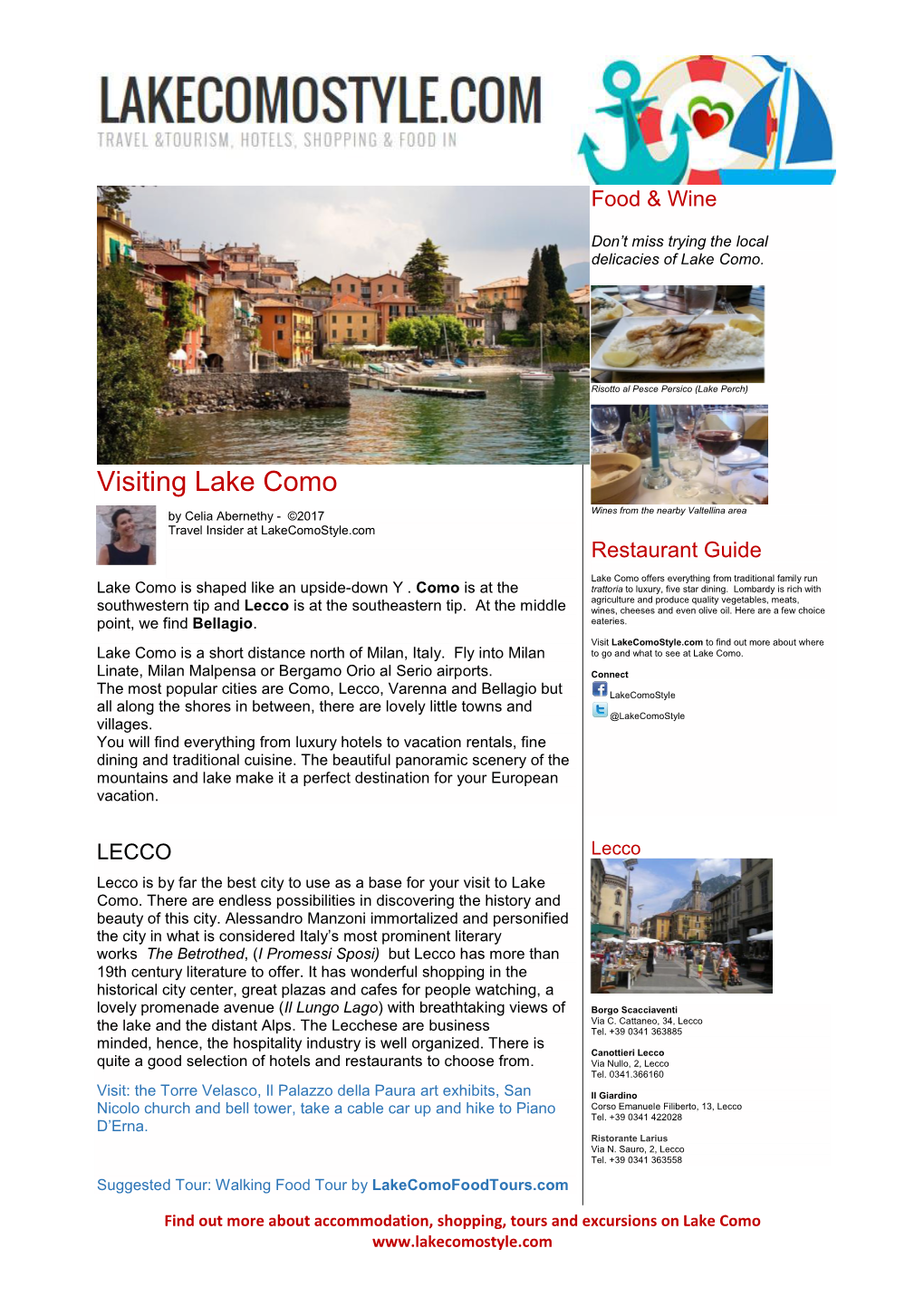 Visiting Lake Como