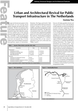 Urban and Architectural Revival for Public Transport Infrastructure in the Netherlands Corinne Tiry