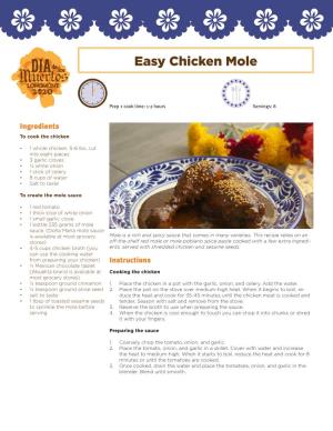 Easy Chicken Mole