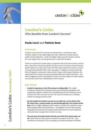 London's Links: Lo N D O N 'S Lin K S