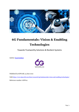 6G Fundamentals: Vision & Enabling Technologies