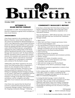 10/09 Bulletin