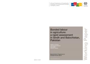 Bonded Labour in Agriculture: a Rapid Assessment in Sindh and Balochistan, Pakistan